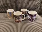 4 mooie dieren mokken bekers tijgers wasbeer giraffen, Ophalen of Verzenden, Aardewerk, Overige stijlen, Kop(pen) en/of Schotel(s)