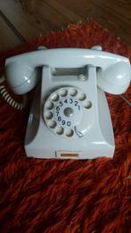 ORIGINELE GOED WERKENDE VINTAGE WITTE TELEFOON 1965 BAKELIET, Verzenden