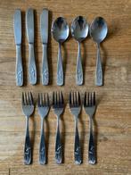 Vintage kinderbestek Amefa hertje - mes vork lepel, Antiek en Kunst, Antiek | Bestek, Ophalen of Verzenden