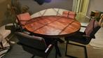 Ronde eethoek 6 persoons, Huis en Inrichting, Tafels | Eettafels, Ophalen of Verzenden, Zo goed als nieuw, Rond, 100 tot 150 cm