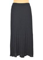 Bode maxi rok, geplooide maxirok, viscose-mix, zwart. Mt. 38, Maat 38/40 (M), Verzenden, Zwart, Zo goed als nieuw