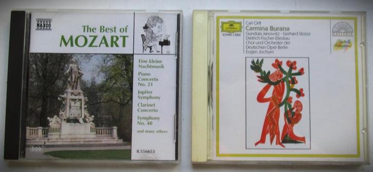Carmina Burana Carl Orff~The best of Mozart~2x CD Klassiek, Cd's en Dvd's, Cd's | Klassiek, Zo goed als nieuw, Overige typen, Classicisme