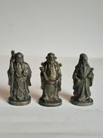 Drie bronzen Chinese wijzen beeldjes, Ophalen of Verzenden