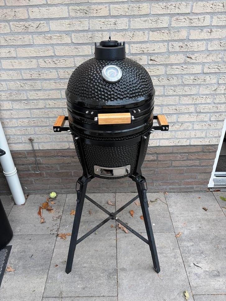 Urban Chef Kamado Barbecue Compact  (15 inch) Zwart + Opties, Tuin en Terras, Houtskoolbarbecues, Zo goed als nieuw, Ophalen