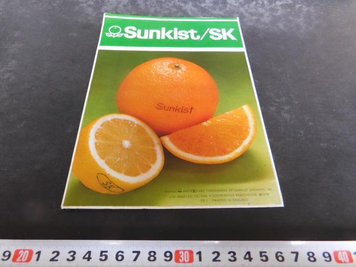 sticker XL sunkist / SK sinaasappel citroen fruit, Verzamelen, Stickers, Zo goed als nieuw, Bedrijf of Vereniging, Ophalen