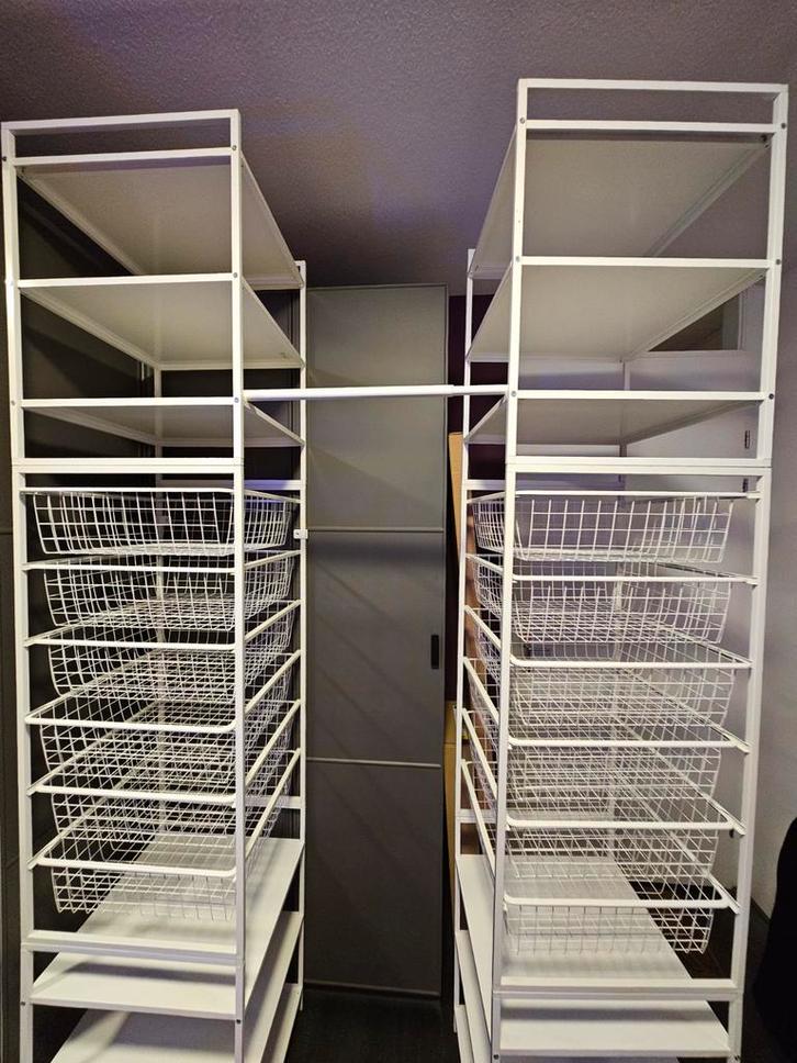 Ikea rek/stellingkast met mandjes en rekken, Huis en Inrichting, Kasten | Kledingkasten, Zo goed als nieuw, Minder dan 100 cm