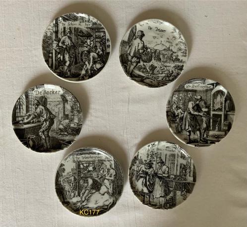 Focke & Meltzer set of 6 , Nethelands, Antiek en Kunst, Antiek | Porselein, Ophalen of Verzenden