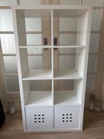 Witte KALLAX kast 4x2 vakken met lades, Ophalen, Kunststof, Gebruikt, 50 tot 100 cm