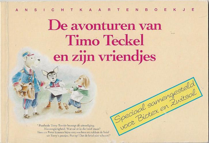 De avonturen van Timo Teckel en zijn vriendjes - Biotex,, Verzamelen, Merken en Reclamevoorwerpen, Gebruikt, Overige typen, Ophalen of Verzenden
