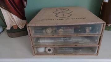 Vintage Frans Fourniturenkastje van Thiriez & Carter-Bresson beschikbaar voor biedingen