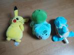 Pokemon knuffels: Pickachu, Bulbasaur en Squirtle, Ophalen of Verzenden, Zo goed als nieuw, Overige typen