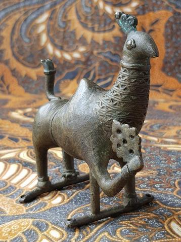 Fabeldier zeldzaam antiek brons speelgoed 11 cm. 18de eeuw. beschikbaar voor biedingen