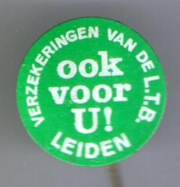 Verzekeringen van de L.T.B. Leiden blik speldje ( W_061 ) beschikbaar voor biedingen