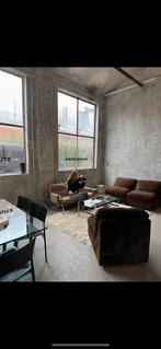 Salontafel chroom/rvs met gerookt glas, Huis en Inrichting, Tafels | Salontafels, Ophalen, Gebruikt, Glas, Minder dan 50 cm