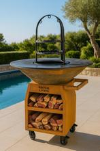 BBQ Plancha Meastro XXXL 100 cm Cortenstaal.  21 x Model, Tuin en Terras, Ophalen of Verzenden, Gebruikt, RJRoyal Living, Met accessoires