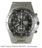 Seiko chronograaf horloge -  SND419P1 - titanium, Sieraden, Tassen en Uiterlijk, Horloges | Heren, Ophalen, Gebruikt, Polshorloge