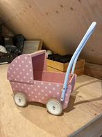 Roze Houten Poppenwagen met Stippen, Ophalen of Verzenden, Zo goed als nieuw, Meisje