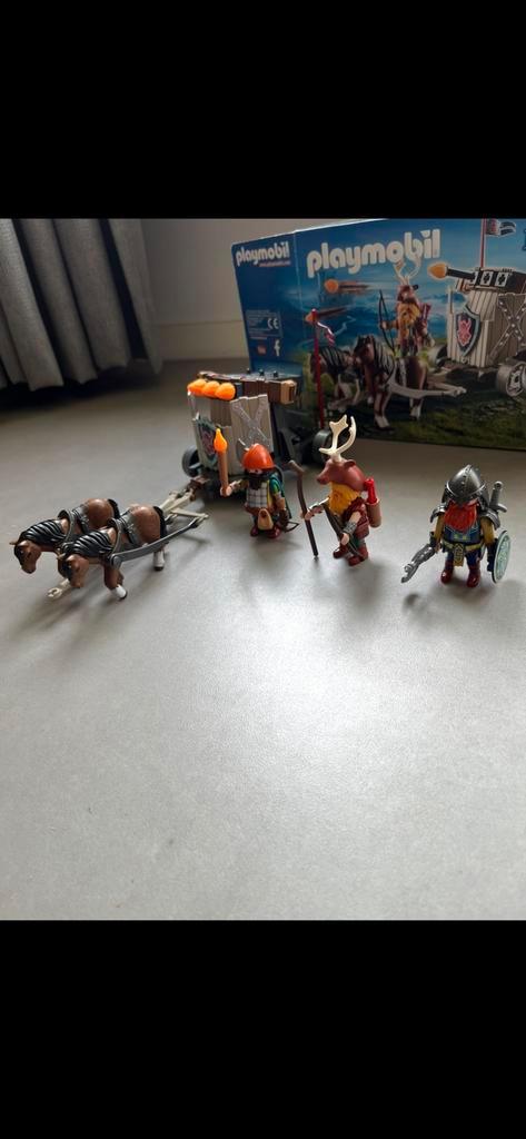 Playmobil knights 9341 ridders met mobile balista, Kinderen en Baby's, Speelgoed | Playmobil, Zo goed als nieuw, Complete set
