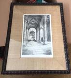 Ets interieur Groote kerk Dordrecht, Antiek en Kunst, Ophalen of Verzenden