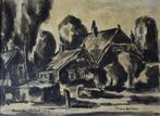 Veendam, Siem de Vries, tekening Beneden Verlaat 1960., Antiek en Kunst, Ophalen of Verzenden