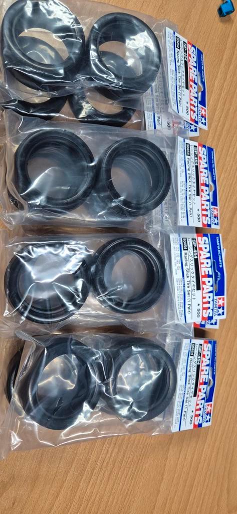 Tamiya SP-454 Racing Slick Banden Set, Hobby en Vrije tijd, Modelbouw | Auto's en Voertuigen, Nieuw, Auto, Groter dan 1:32, Tamiya