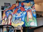 Groot olieverfschilderij - 100x150 cm, Ophalen of Verzenden