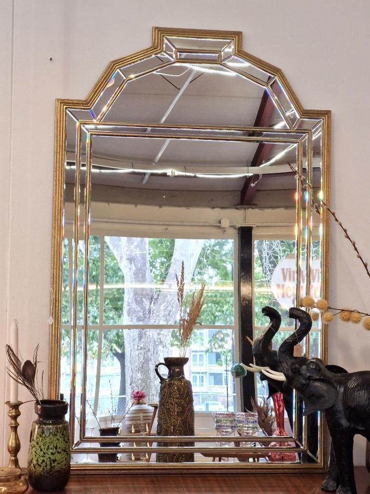 Vintage xxl spiegel DeKnudt 70s, Huis en Inrichting, Woonaccessoires | Spiegels, Gebruikt, Minder dan 100 cm, Rechthoekig, Ophalen