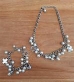 Prachtige sieraden set "parel", Ophalen of Verzenden, Zo goed als nieuw, Wit, Verstelbaar