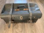 Vintage zwart leren gereedschapskoffer, Antiek en Kunst, Ophalen