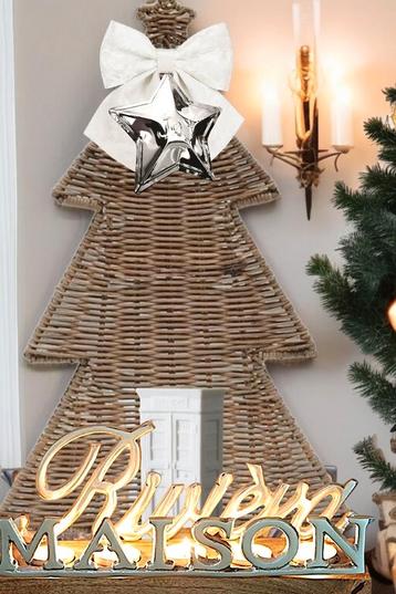 Rivièra maison rustic rattan kerstboom met asscoires  beschikbaar voor biedingen