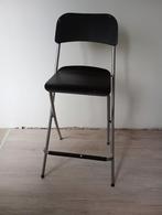 Teab 2 ikea inklapbare zwarte kruk met voetsteun, Huis en Inrichting, Barkrukken, Ophalen, Gebruikt, Met voetsteun, 60 tot 90 cm