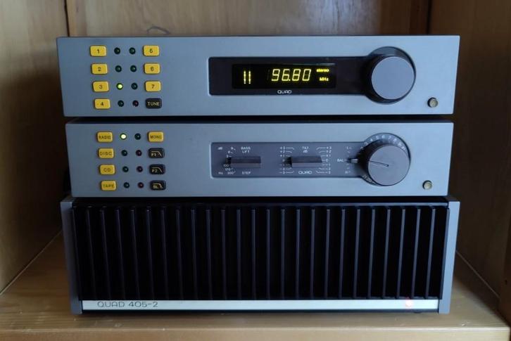 Quad FM4 - 34 - 405/2, Audio, Tv en Foto, Versterkers en Receivers, Gebruikt, Stereo, 60 tot 120 watt, Overige merken, Ophalen