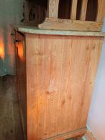 Grenen hout servieskast met glazen deuren, Antiek en Kunst, Antiek | Meubels | Kasten, Ophalen