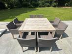 LIFE outdoor living tuinset 8 stoelen (teak & taupe), Tuin en Terras, Ophalen, Gebruikt, Teakhout