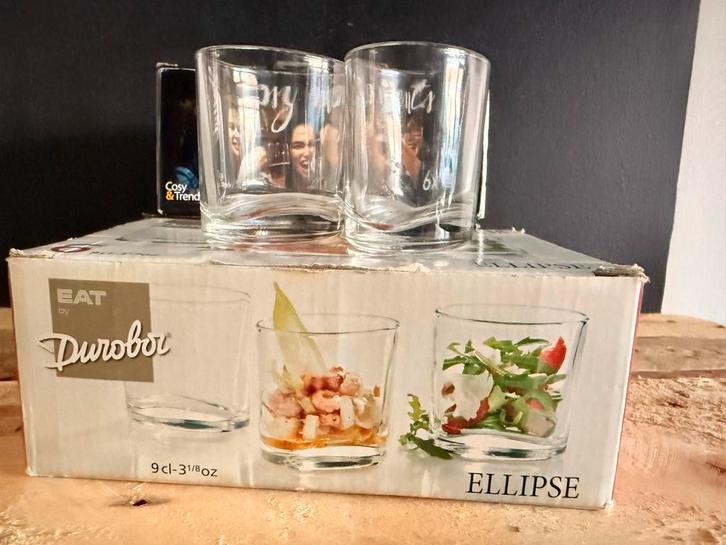 Durobor Ellipse Amuseglazen - 18 stuks (9cl), Huis en Inrichting, Keuken | Keukenbenodigdheden, Zo goed als nieuw, Ophalen