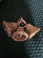 3 kleine rieten kerstklokken, Diversen, Kerst, Ophalen