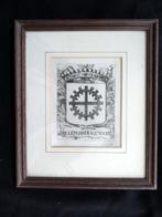 Familiewapen 1694 kopergravure, Willem VAN HOGENDORP, Ophalen of Verzenden