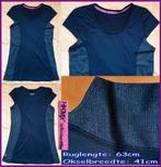 HUNKEMOLLER T-shirt zwart-goudmetallic maat S/M zgan, Maat 38/40 (M), Zwart, Overige typen, Ophalen of Verzenden