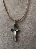 Stoere ketting met Minecraft Zwaard hanger verstelbaar, Sieraden, Tassen en Uiterlijk, Kettingen, Overige materialen, Verstelbaar