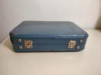 K462 VINTAGE stewardess koffer licht blauw, Overige materialen, Gebruikt, Minder dan 50 cm, Ophalen of Verzenden