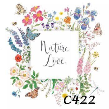 Servetten decoupage/bullet journal – Nature love C422, Hobby en Vrije tijd, Knutselen, Nieuw, Materiaal, Verzenden