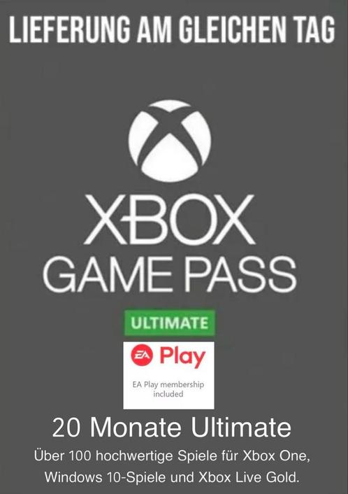 Game Pass Ultimate 20 mande inclusief E.A. Play, Spelcomputers en Games, Games | Xbox Series X en S, Nieuw, Ophalen