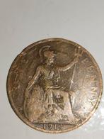 Britse one 1 penny-munt 1919, Ophalen of Verzenden, Overige landen