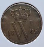 1 cent 1863, Ophalen of Verzenden, Koning Willem III, 1 cent, Losse munt