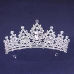 Bruids Tiara Kroon Zilveren Kleur Diadeem, Verzenden, Nieuw