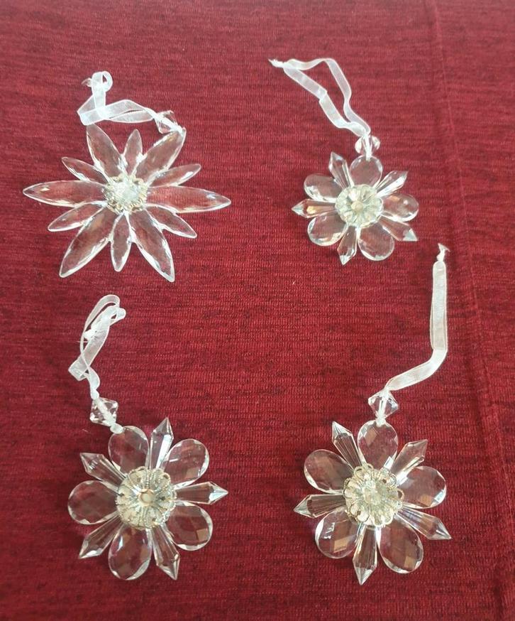 10 doorzichtige kunststof kerstornamenten. Vintage, Diversen, Kerst, Zo goed als nieuw, Ophalen of Verzenden