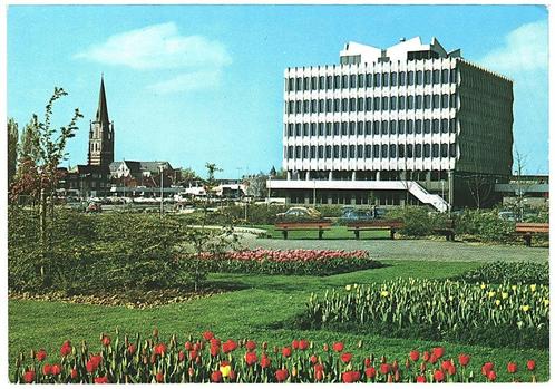 963821	Sittard	Limburg	Stadskantoor	Wederopbouw 	Mooie Oude, Verzamelen, Ansichtkaarten | Nederland, Ongelopen, Limburg, Ophalen of Verzenden