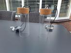 Twee glazen hanglampen E27 fitting dimbaar, Ophalen, Modern, Minder dan 50 cm, Glas