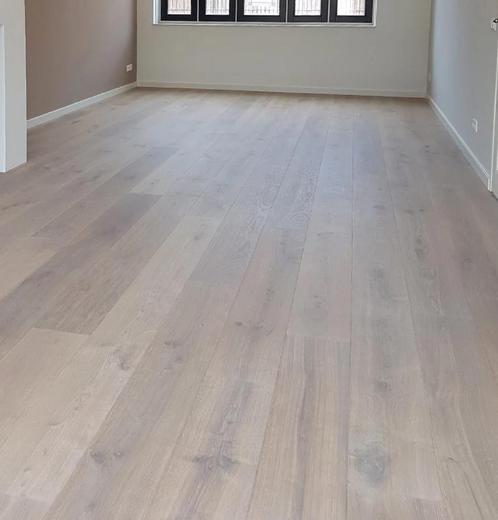 Eikenhout lamelparket wit geolied, UITVERKOOP!!!, Huis en Inrichting, Stoffering | Vloerbedekking, Zo goed als nieuw, Parket, Wit