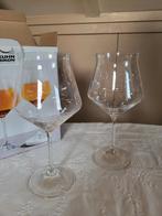 Nieuwe bierglazen 2 stuks in doos, Ophalen of Verzenden, Nieuw, Glas, Overige stijlen